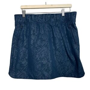 Orvis Wome's Size XL Navy Blue Travel Skort Skirt